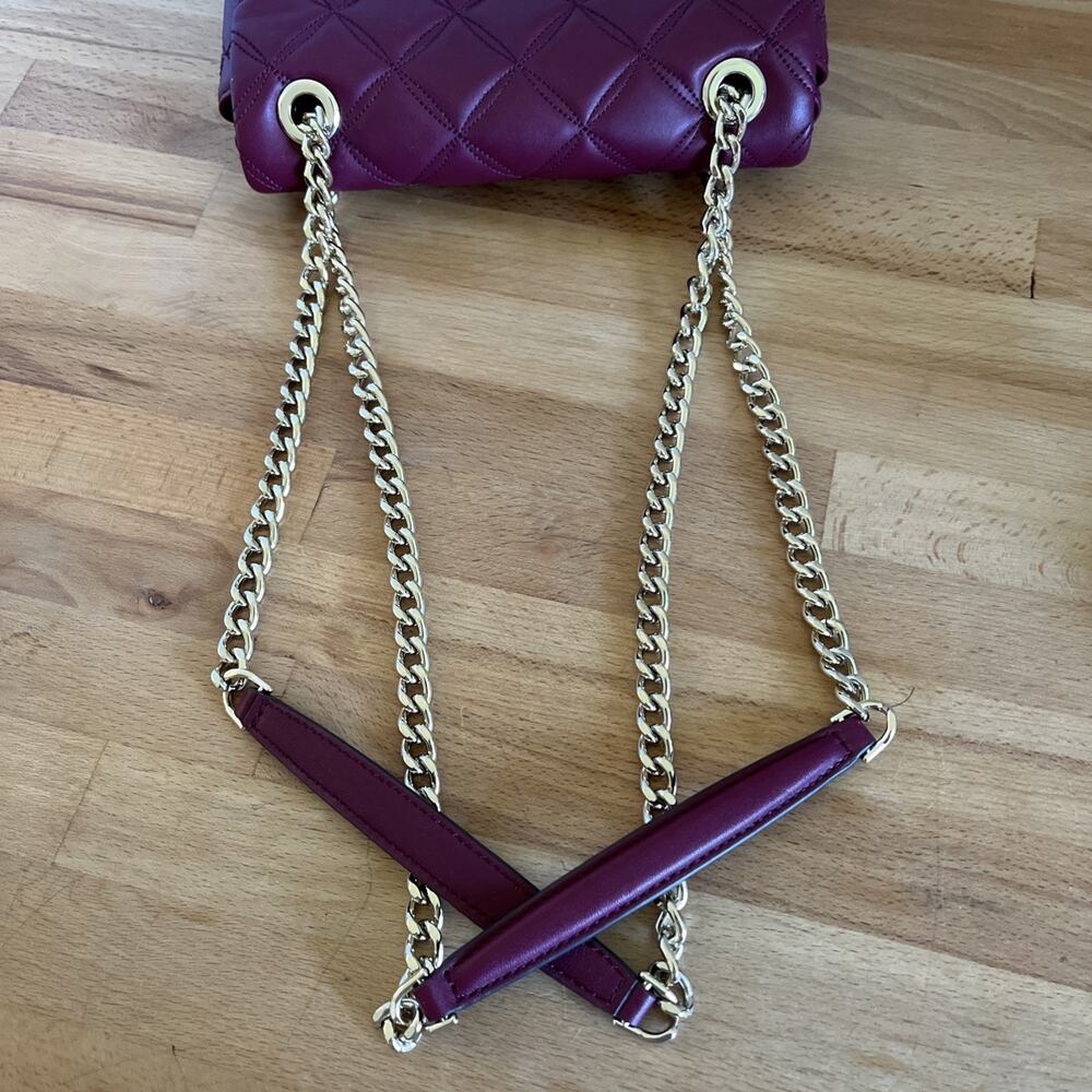 Kate Spade New York Natalia Leather Small Flap Crossbody Blackberry - Picture 5 of 16